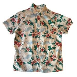 Bixby Nomad Men’s Casual Short Sleeve Shirt Tropical Design Size Med Reg Short
